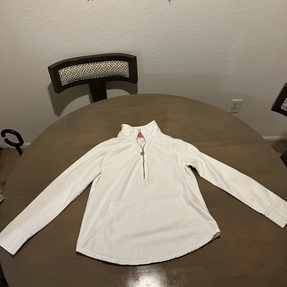Lilly Pulitzer Jackets & Blazers - Lilly Pulitzer White Garment with Pink Label